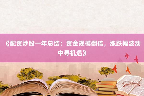 《配资炒股一年总结：资金规模翻倍，涨跌幅波动中寻机遇》
